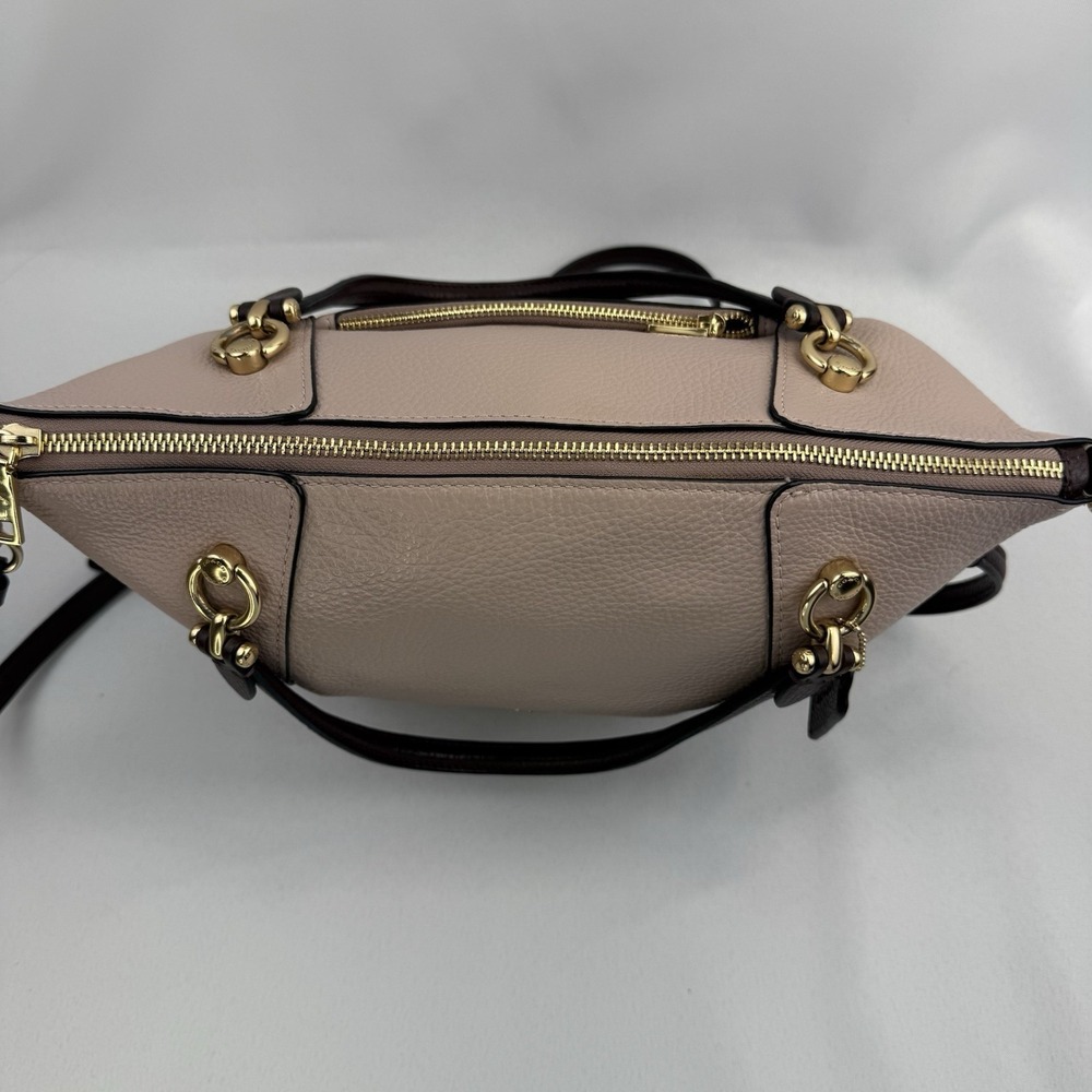 Coach Pink and Brown Leather Satchel - Picture 11 of 16